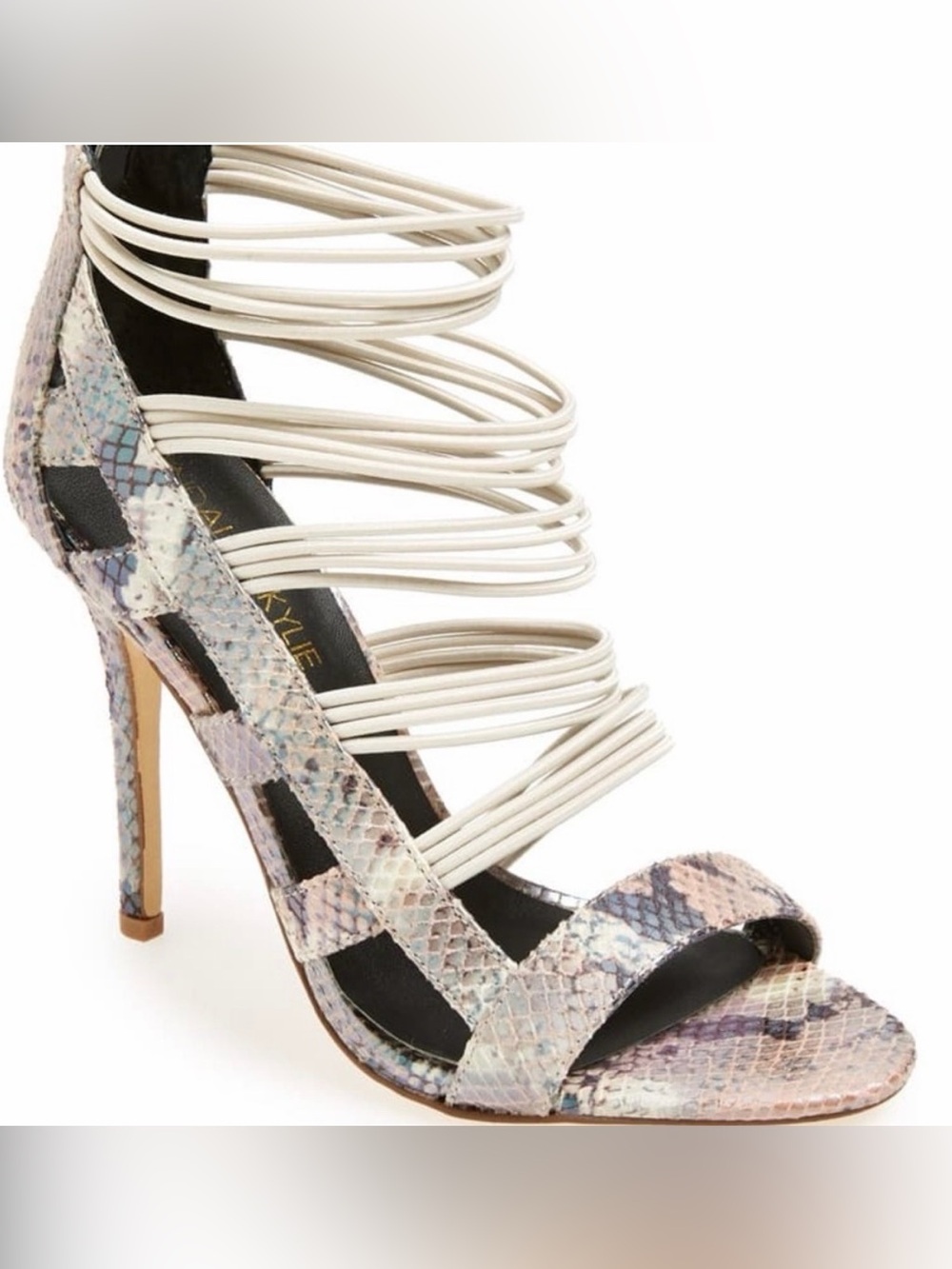 Kendall & Kylie + Madden Girl Danila Snakeskin Lace-Up Heels size 9